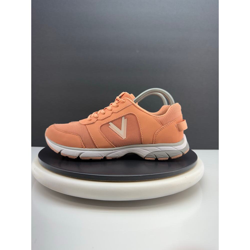 Vionic Paige Nubuck Womens 8.5‎ Peach Orange Comfort Walking Shoes Arch Support